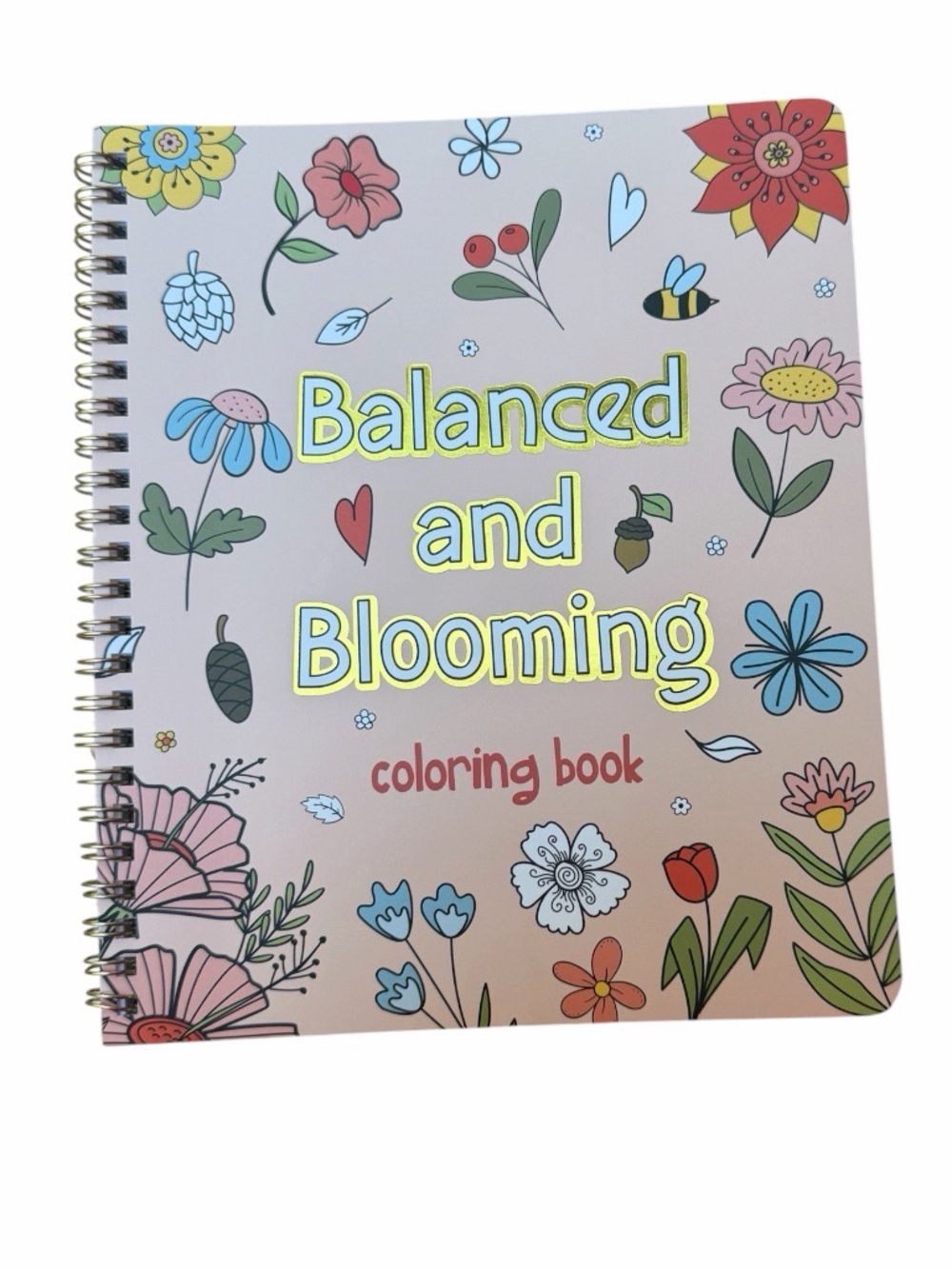 Balanced And Blooming Adult Coloring Book And Colored Pencils Set New